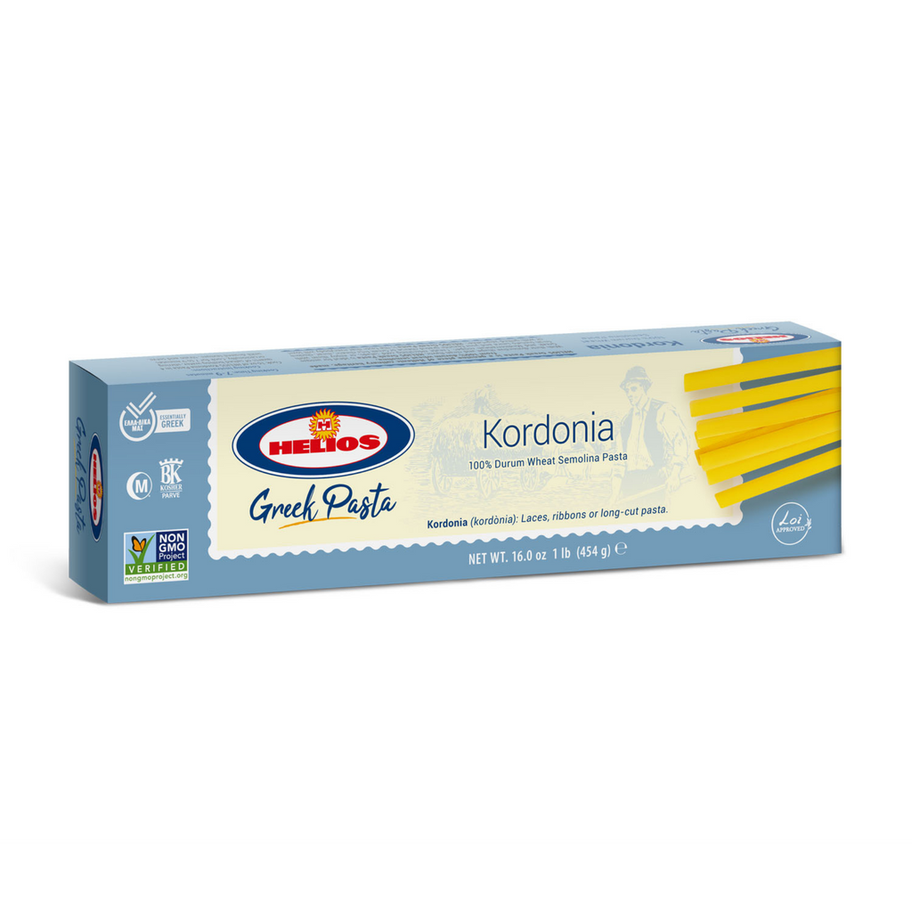 HELIOS Greek Pasta - Kordonia, 100% Durum Wheat Semolina Pasta, 16 ounce
